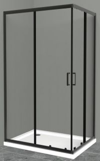 Душевой уголок BelBagno UNO-195-AH-2-120/90-P-NERO 120x90см чёрный